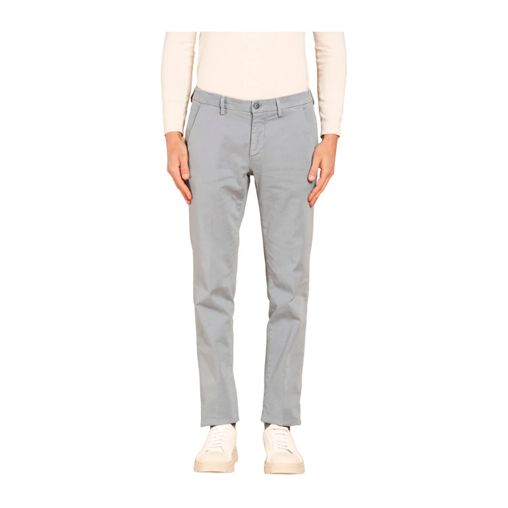 Mason's Slim Fit Azure Chino Broek Blue Heren
