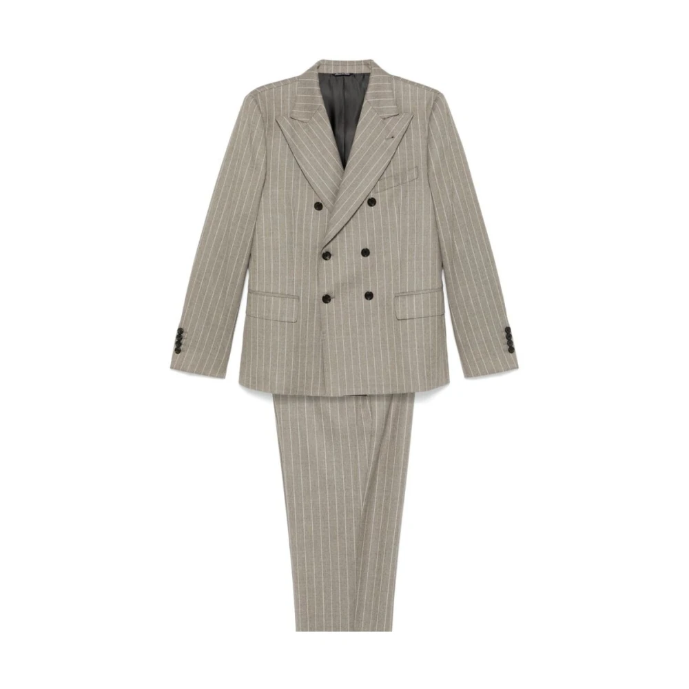 Reveres 1949 Pinstripe Blazer en Broek Set Gray Heren
