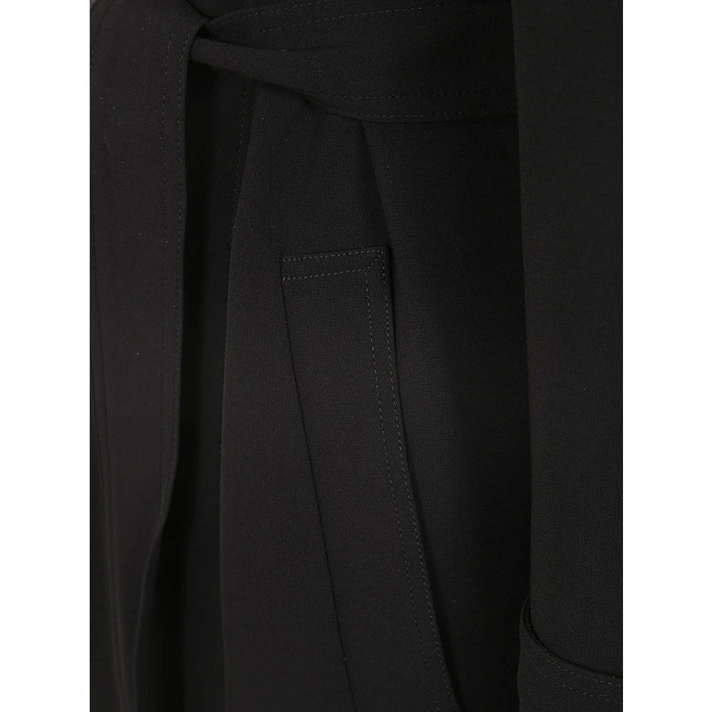 Theory Zwarte Tranch Candy Leren Jas Black Dames