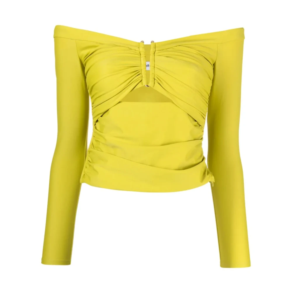 Self Portrait Groene Off-Shoulder Tas met Uitsnijding Green Dames