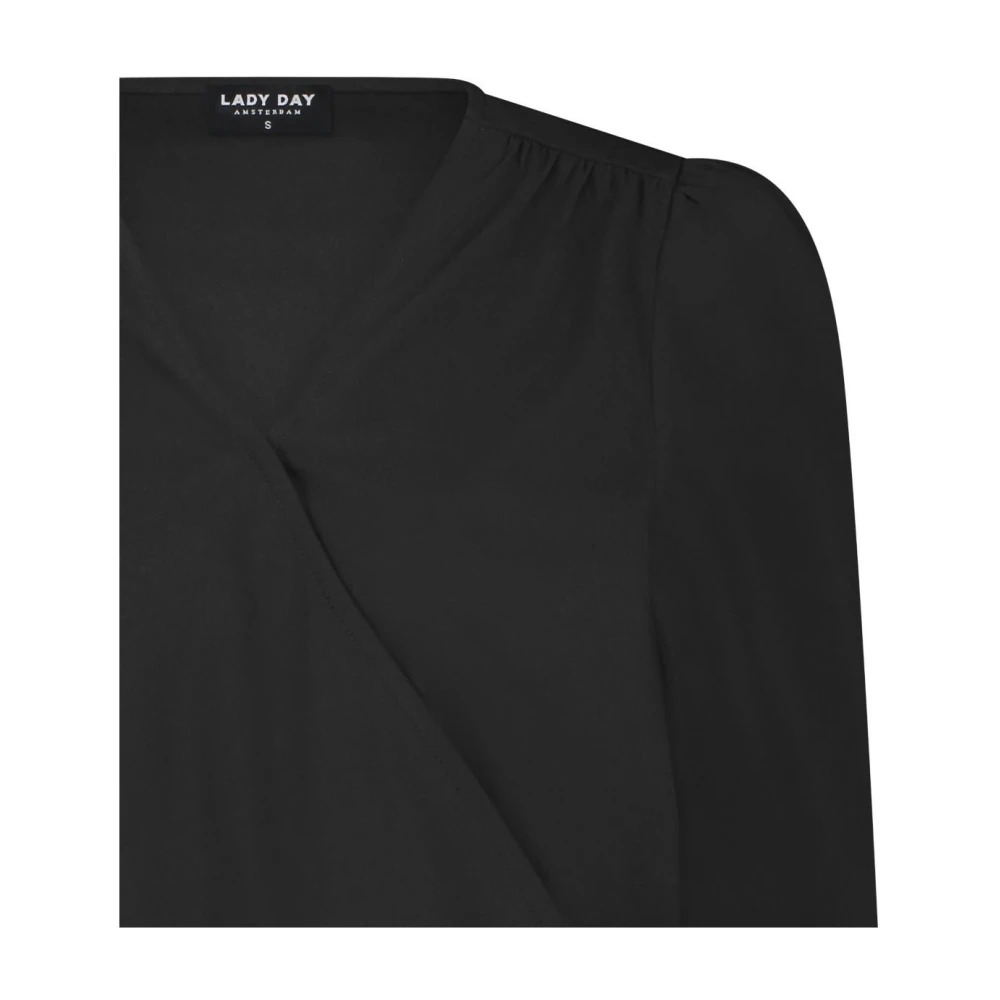 Lady Day Zwarte Jackson Shirt met Pofmouwen Black Dames