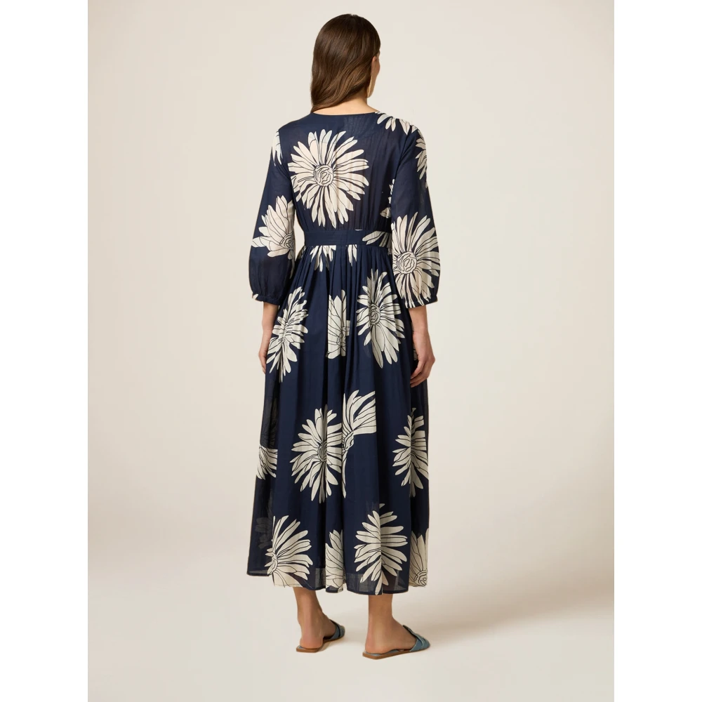 Oltre Bloemen Wikkeljurk van Katoenmuslin Multicolor Dames