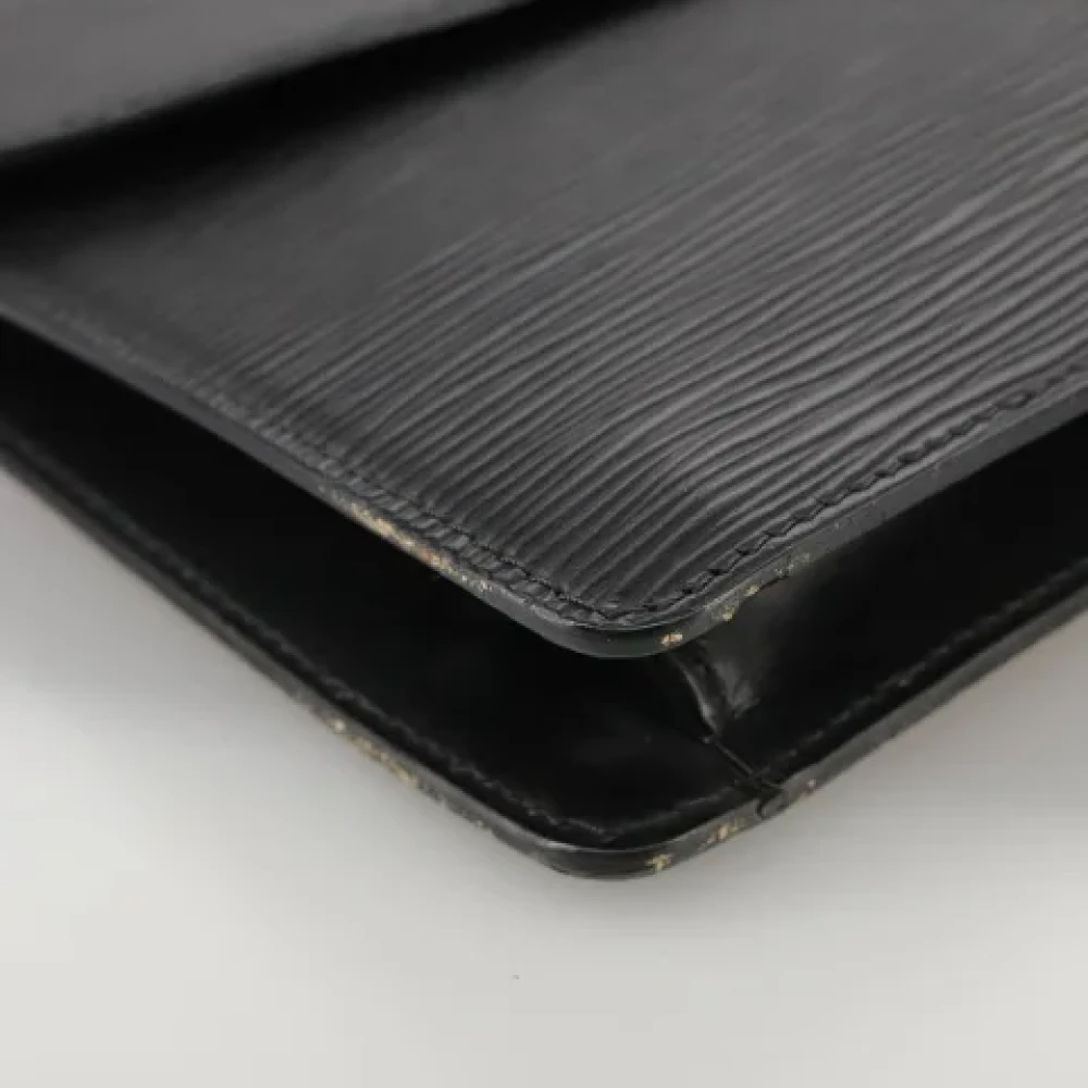 Louis Vuitton Vintage Pre-owned Leather clutches Black Dames