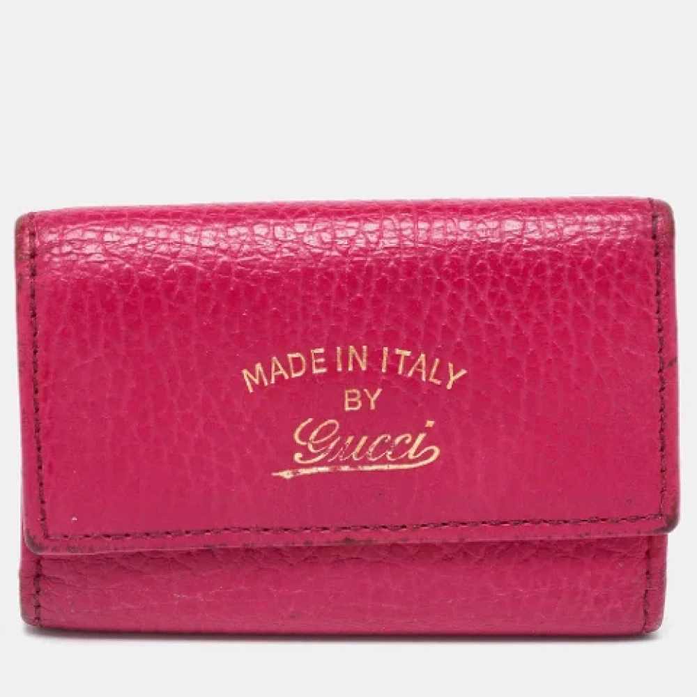 Gucci Vintage Pre-owned Leather key-holders Pink Dames