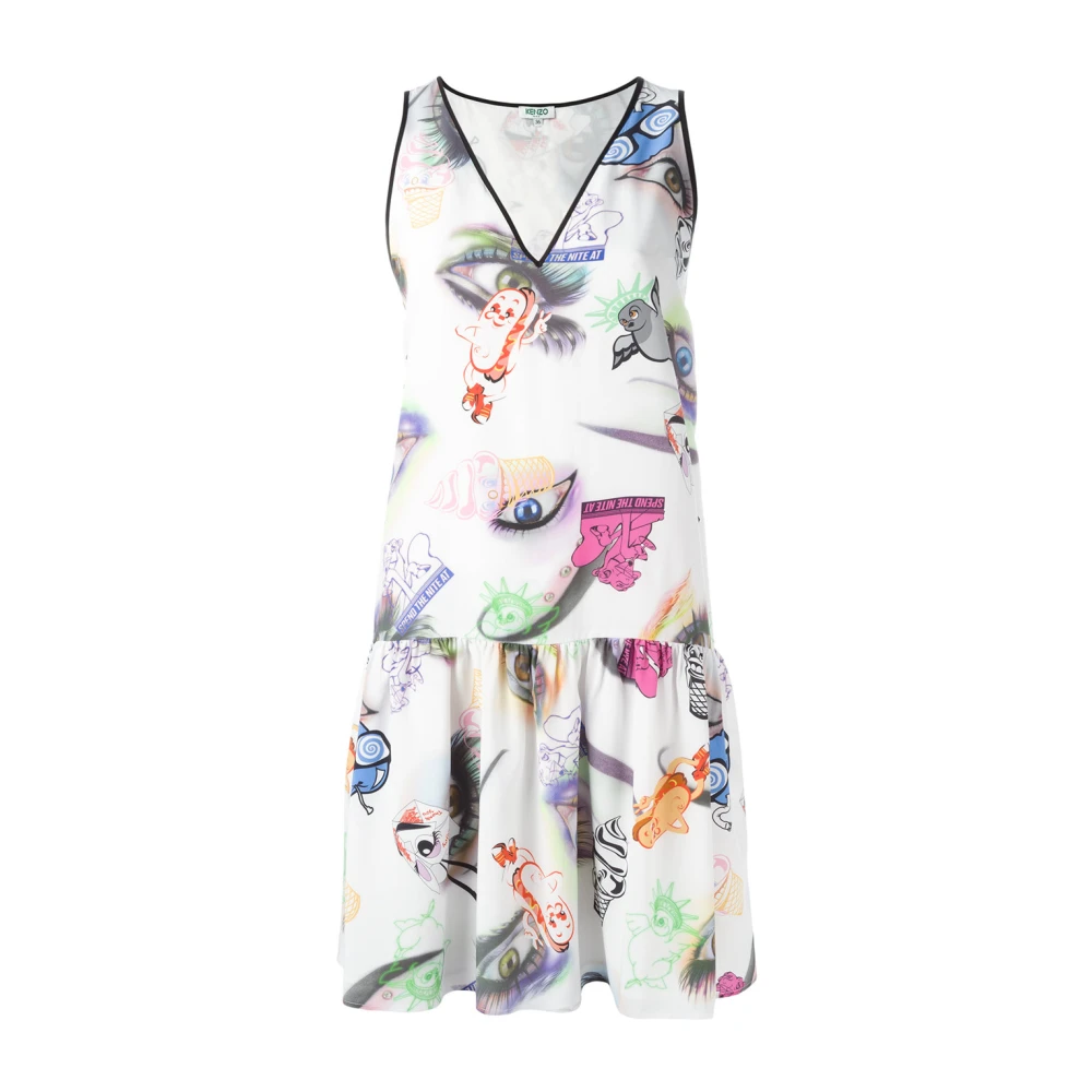 Kenzo Witte Elegante Robe voor Vrouwen Multicolor Dames