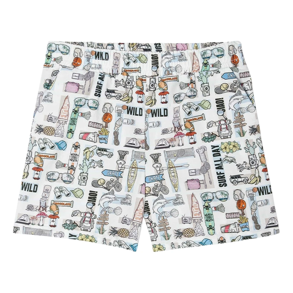 Fendi Unisex Kids Multicolor Shorts, 2 Y, Logo Baby Shorts In White
