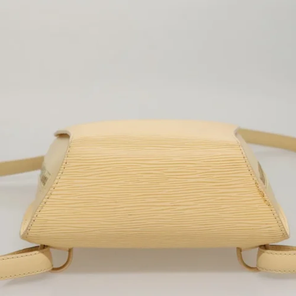 Louis Vuitton Vintage Pre-owned Leather backpacks Beige Dames