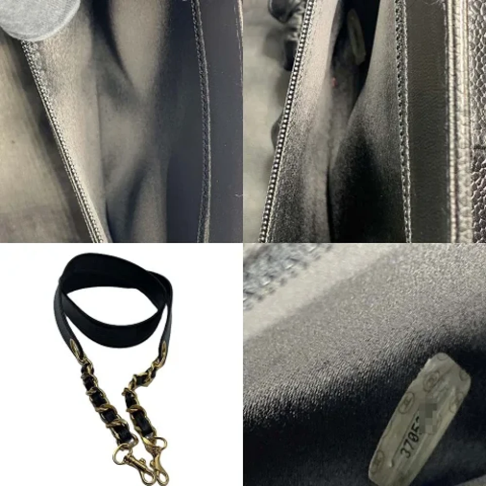 Chanel Vintage Pre-owned Leather handbags Black Dames