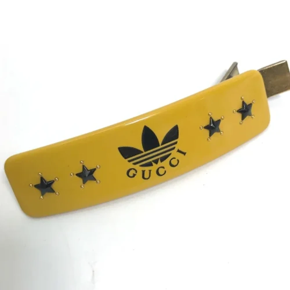 Gucci Vintage Pre-owned Fabric hair-accessories Yellow Dames
