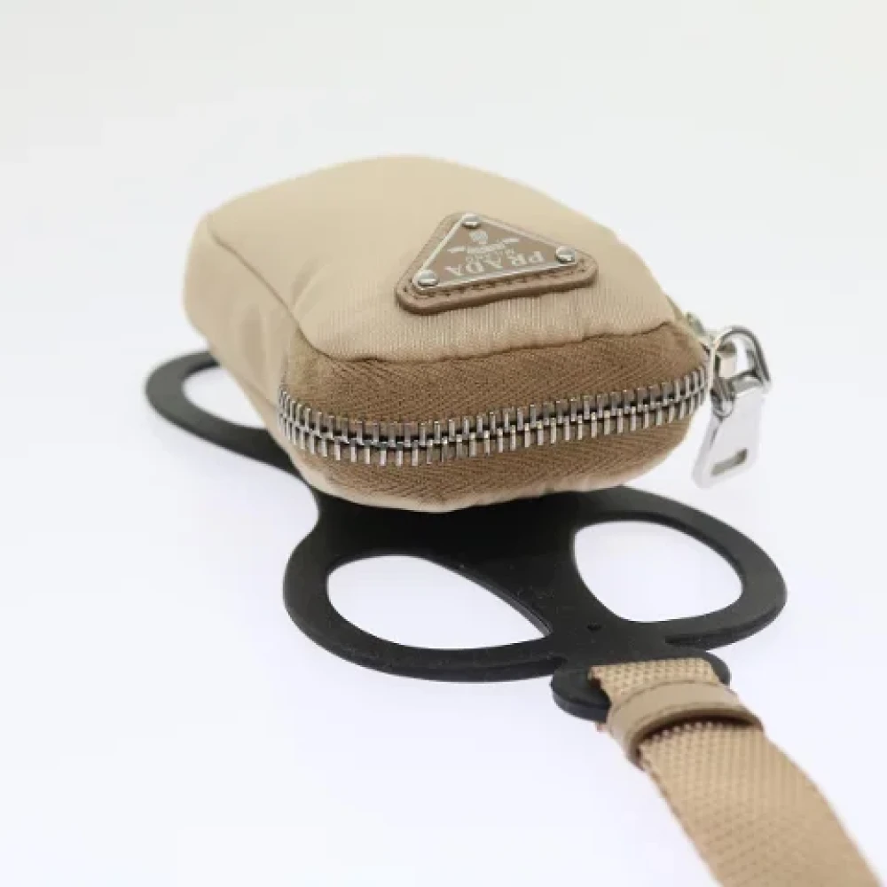 Prada Vintage Pre-owned Fabric clutches Beige Dames