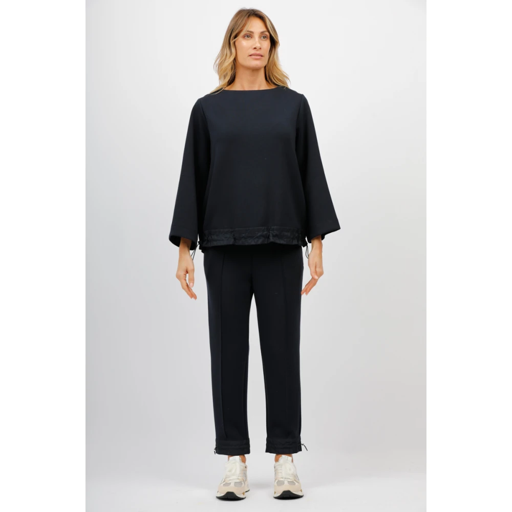 MeiMeiJ Scuba Stof Top Blue Dames