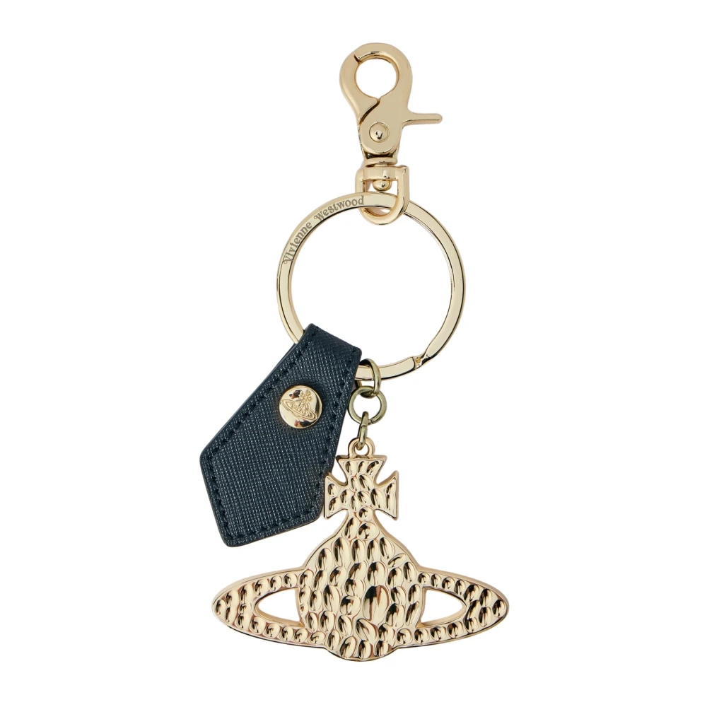 Vivienne Westwood Women's Yellow Hammered Orb Keyring - Keychains - One Size - Accessories