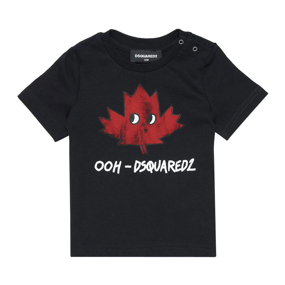 Dsquared2 Boys Black Cotton Jersey T-Shirt - Kids Short Sleeve T-Shirts - 6 M - Kids