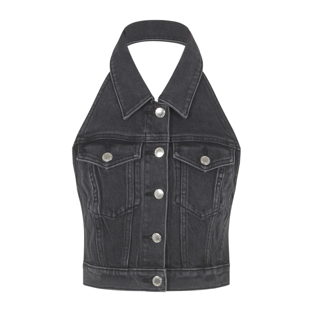 alexander wang Denim Halter Top Gray Dames