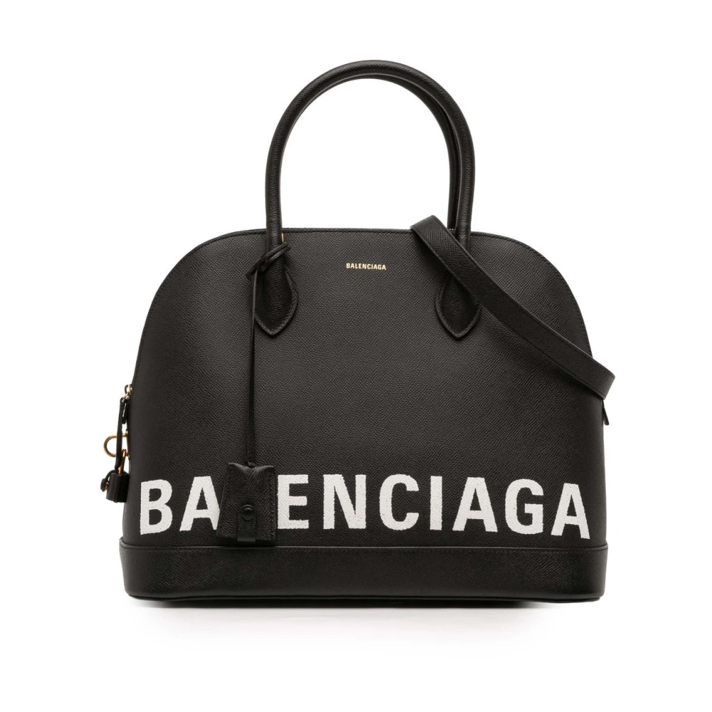Balenciaga Vintage Women's Black Pre-Owned Dome Satchel Bag