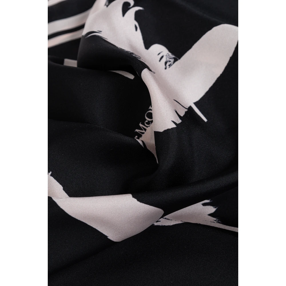 alexander mcqueen Zijden sjaal Black Dames