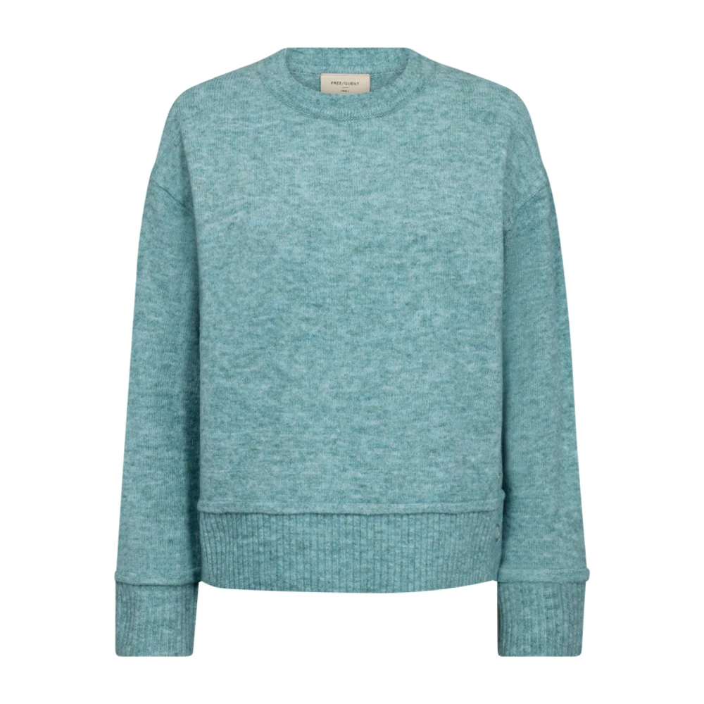 Freequent Groene Pullover met Zijknopen Green Dames