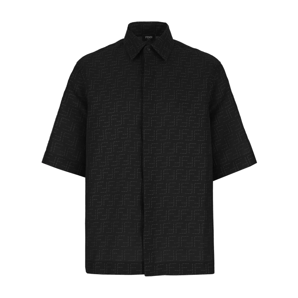 Fendi Men's Black Short Sleeve Shirt - Short Sleeve Shirts - M - Shirts