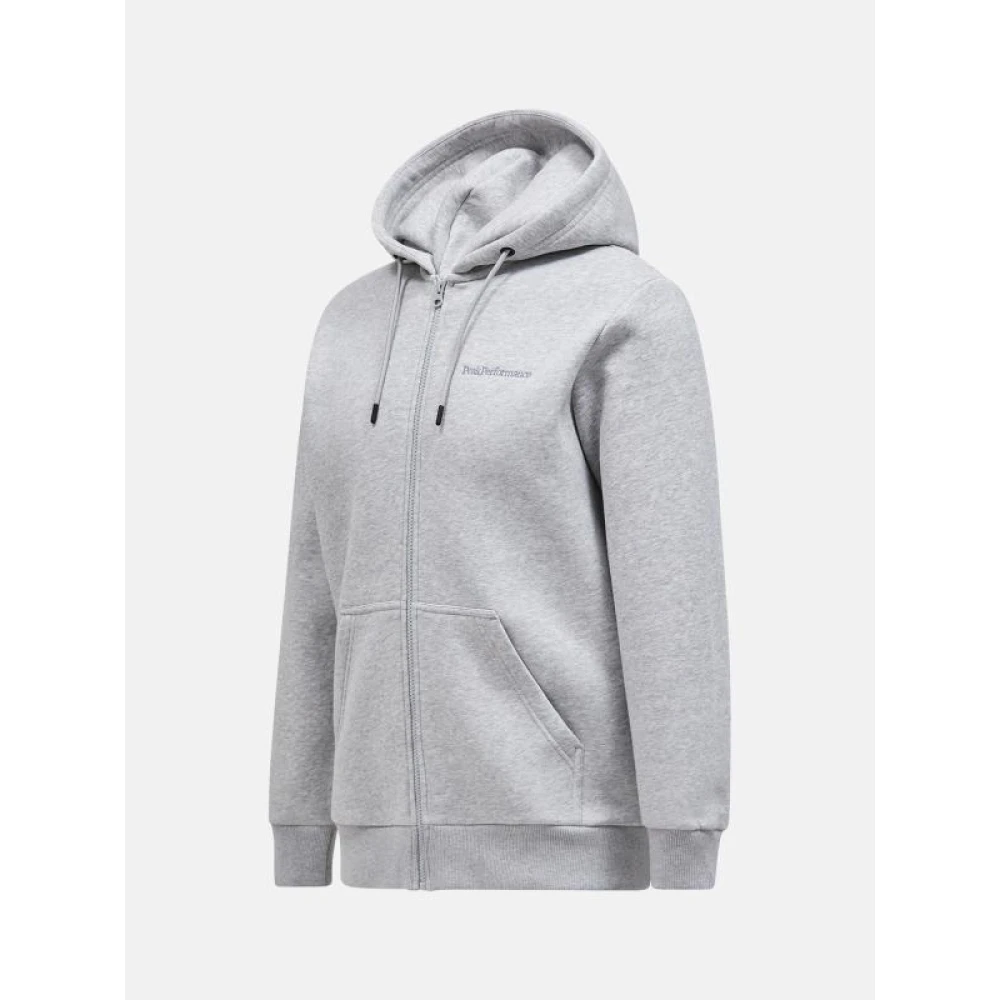 Peak Performance Originele Small Logo Zip Jas Gray Dames