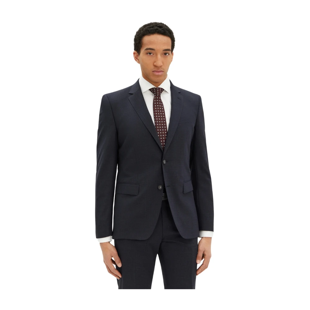 Hugo Boss Slim Fit Wollen Pak Donkerblauw Blue Heren