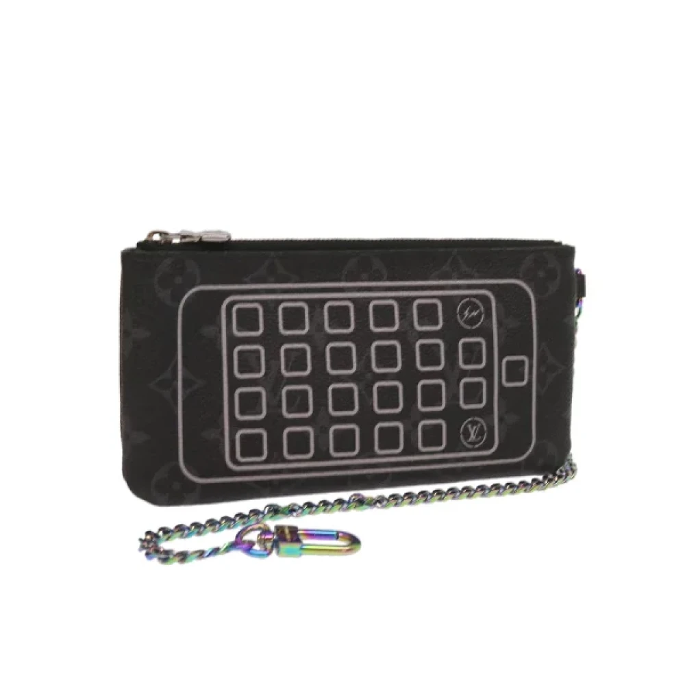 Louis Vuitton Vintage Pre-owned Coated canvas wallets Black Dames