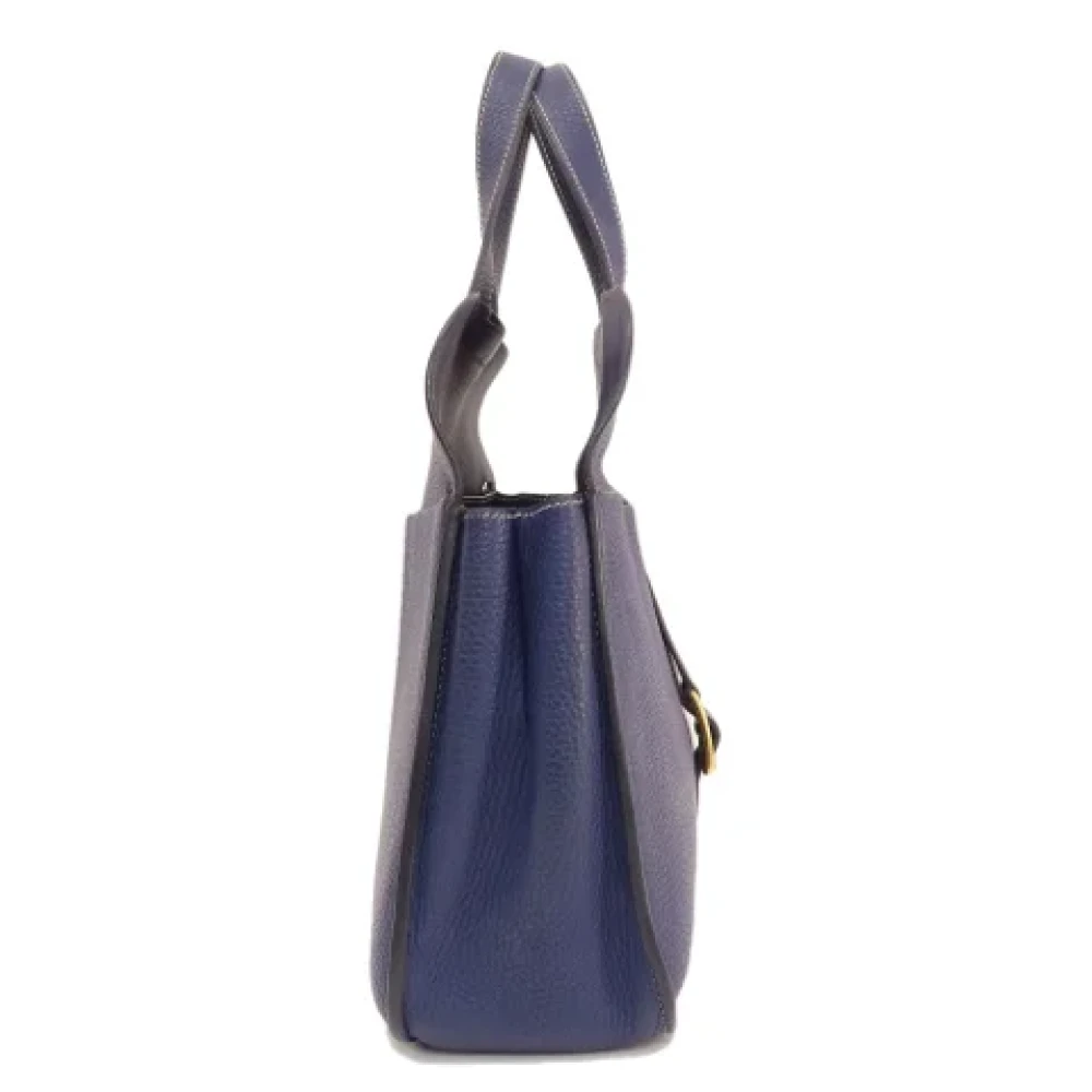 Hermès Vintage Pre-owned Leather hermes-bags Blue Dames