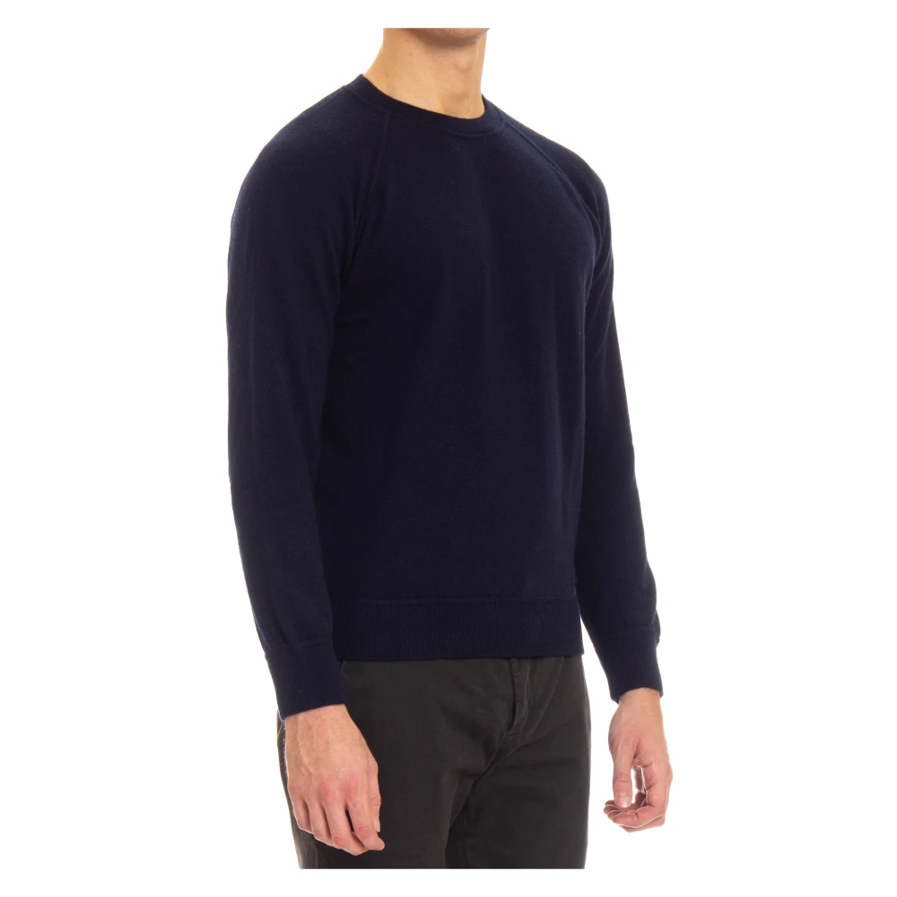 Gran Sasso Round-neck Knitwear Blue Heren