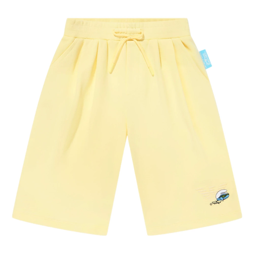 Emporio Armani Boys Yellow Smurf Logo Shorts - Shorts - 4 Y - Kids