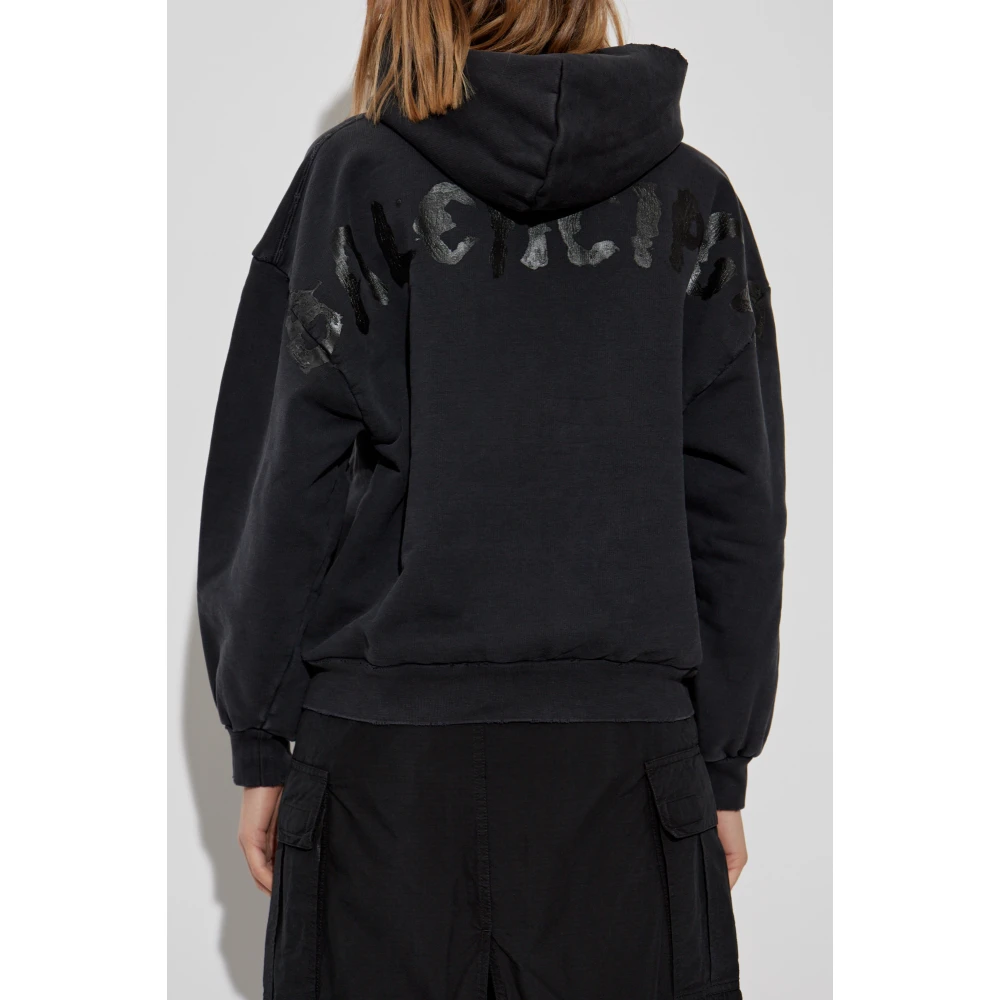 Balenciaga Sweatshirt met logo Black Dames