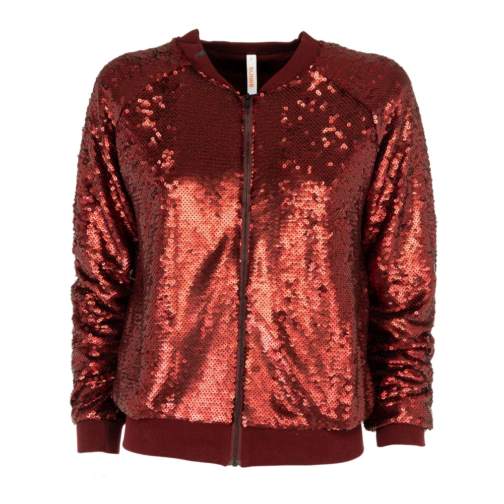 Sun68 Rode sportieve jas voor dames Red Dames