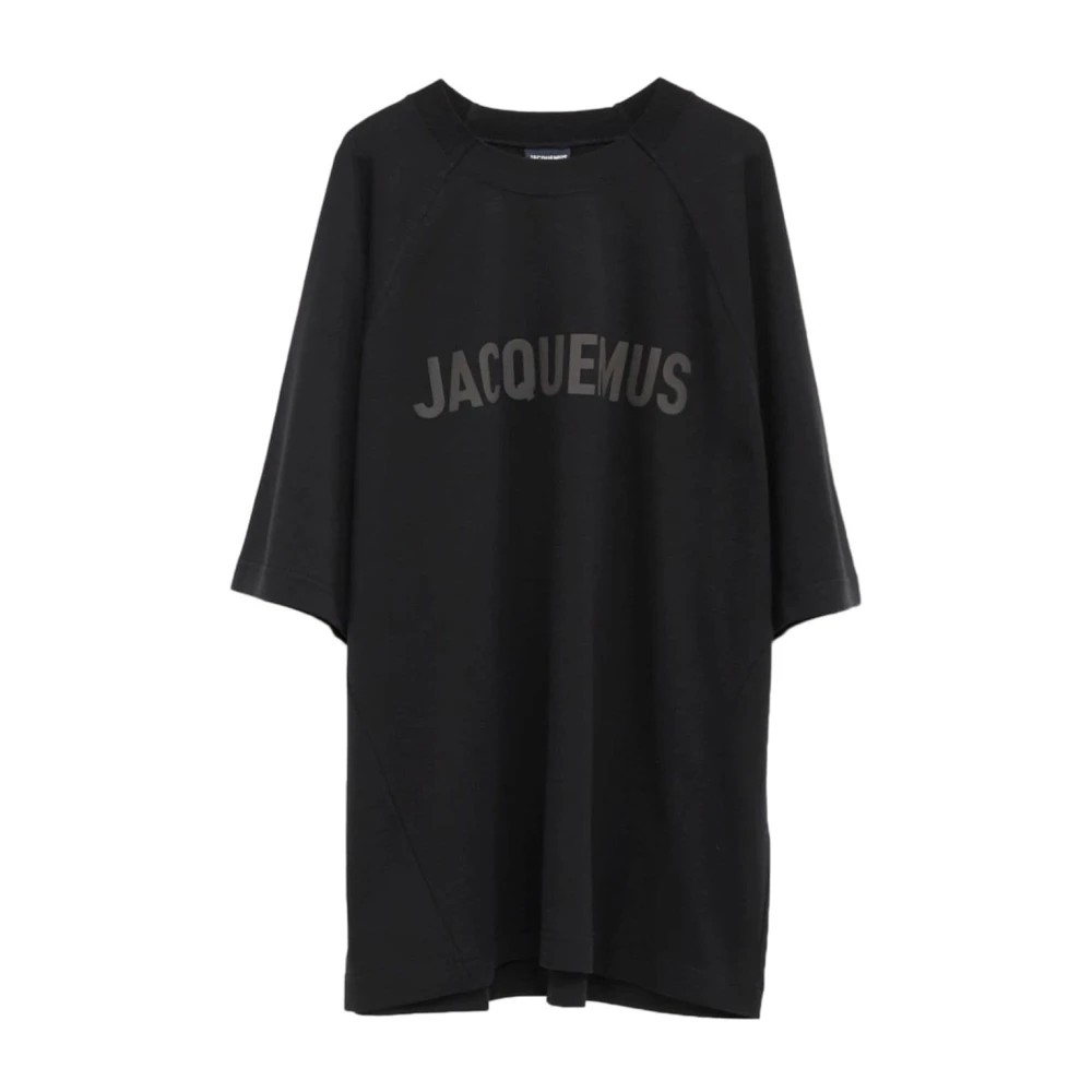 Jacquemus Zwart Logo Crew Neck T-shirt Black Heren