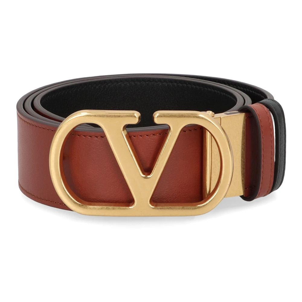 Valentino Garavani Brown Belts, Male, 95 Cm, Vlogo Signature Reversible Belt