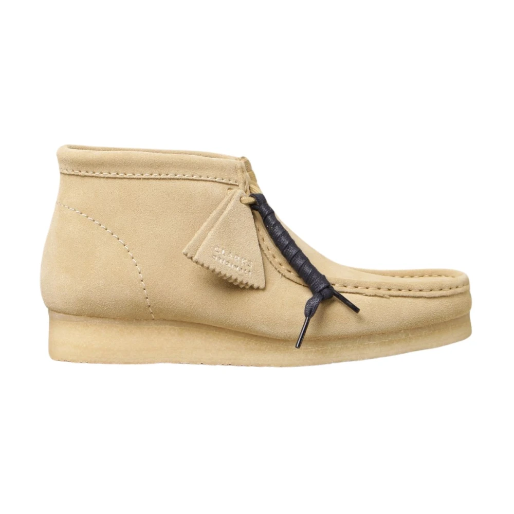 Clarks Timeless Wallabee Moccasin - Male - Lace-Up Boots - Beige - 7 Uk - Shoes