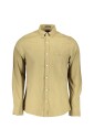 chemise-slim-fit-en-coton-vert