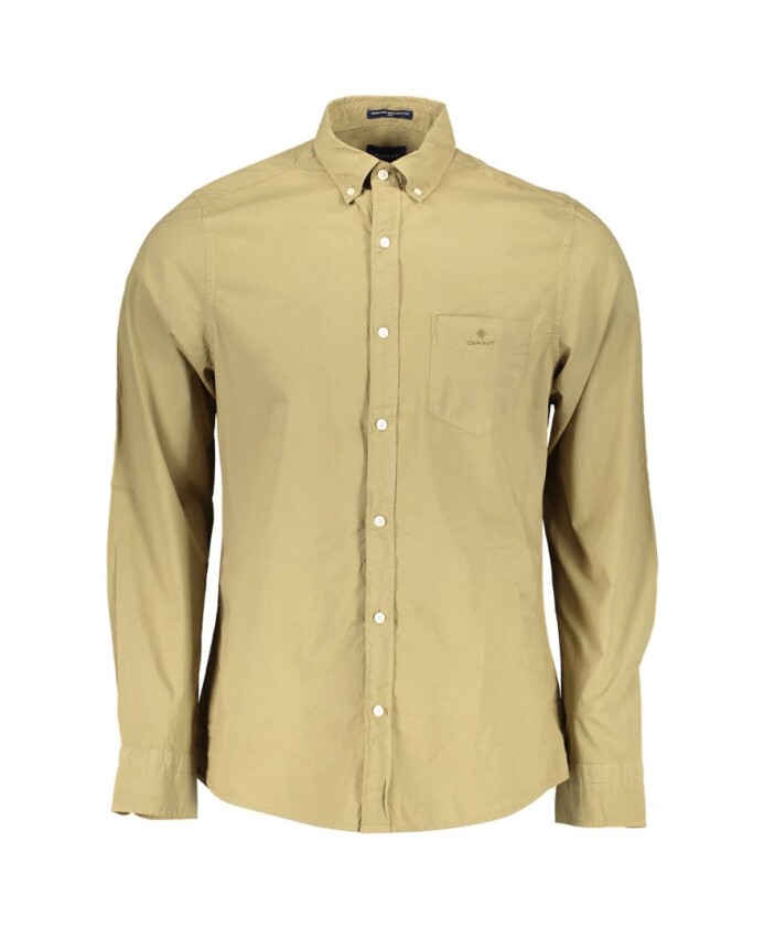 chemise-slim-fit-en-coton-vert