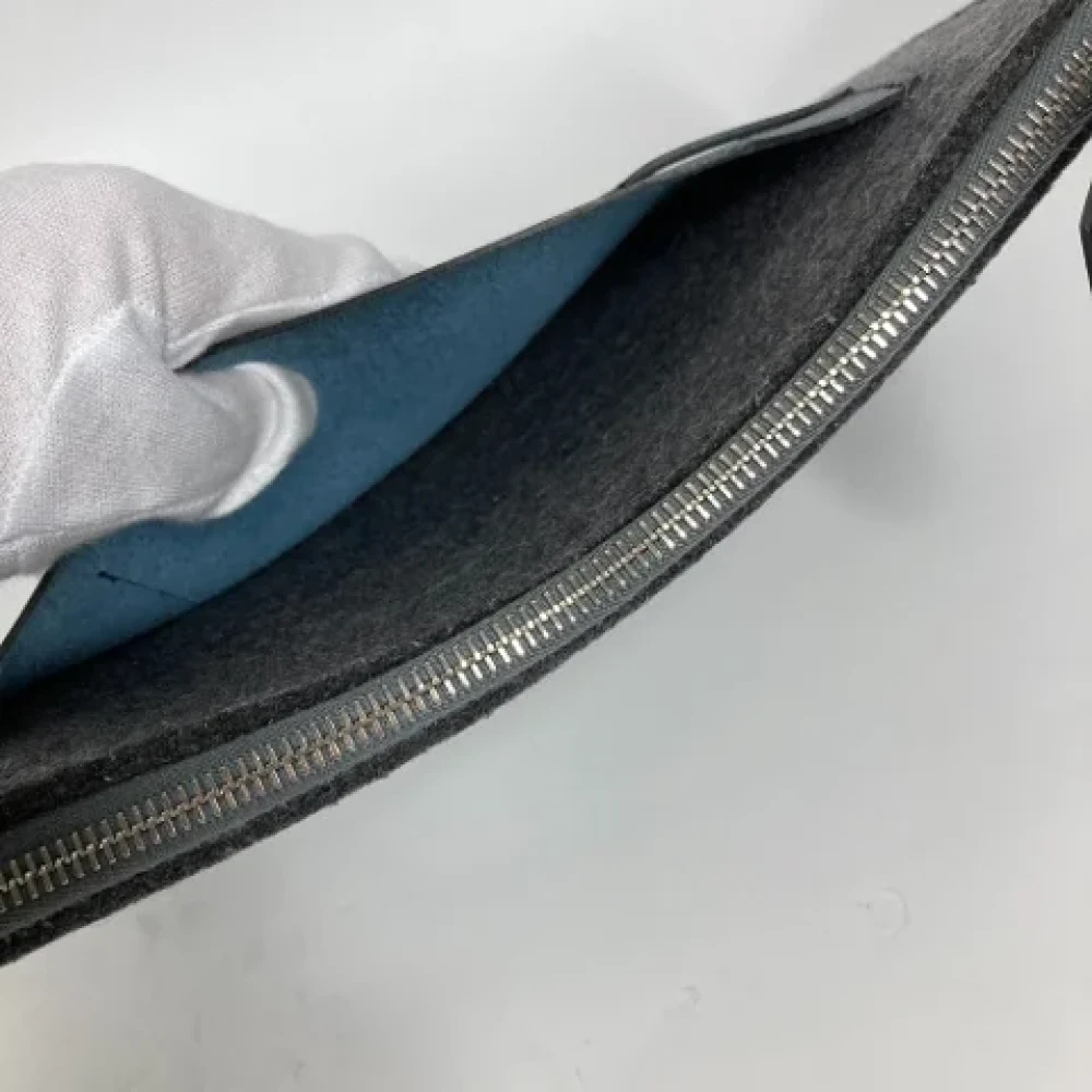 Hermès Vintage Pre-owned Fabric clutches Gray Heren