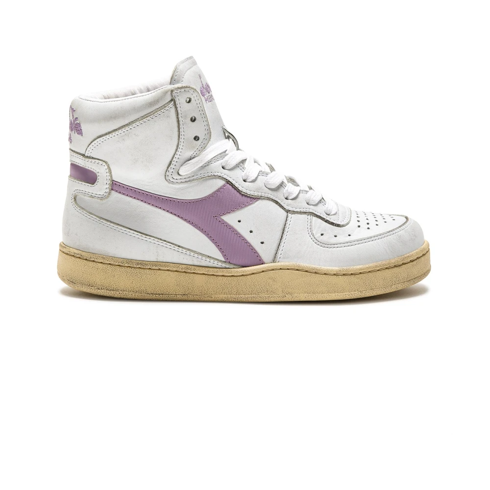 Diadora Mi Basket Suede Low Used Dames Schoenen Wit