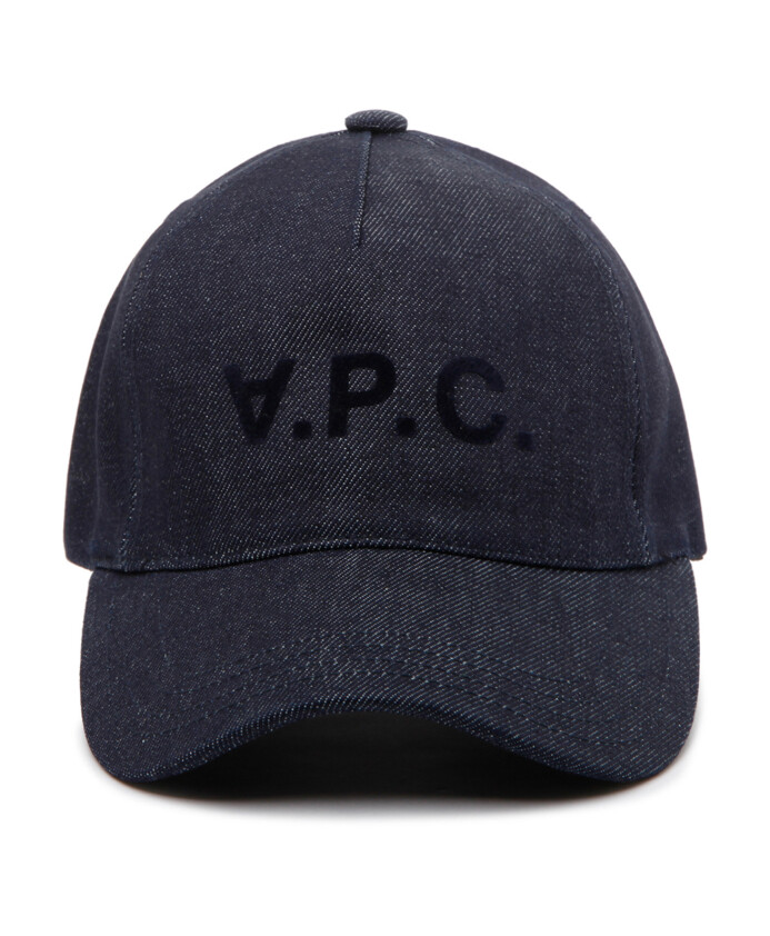 indigo-logo-print-denim-cap