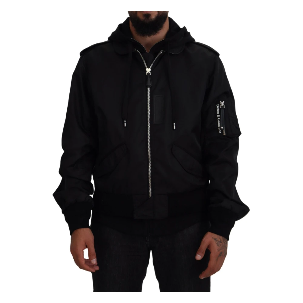 Dolce & Gabbana Herren Schwarz Jacken, K, Lgröße: