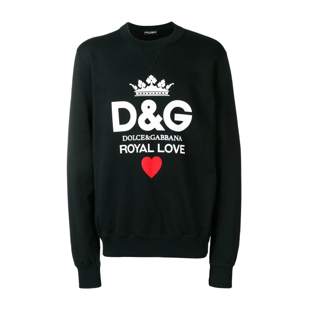 Dolce & Gabbana Trainingsshirt Comfortabele en Stijlvolle Heren Sweatshirt Black Heren
