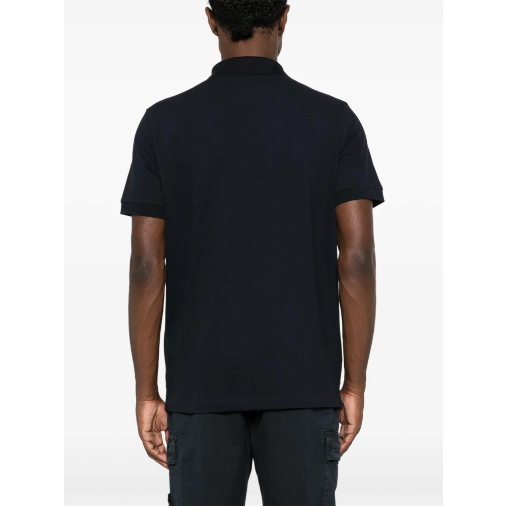 Stone Island Klassieke Polo Shirt in Diverse Kleuren Black Heren