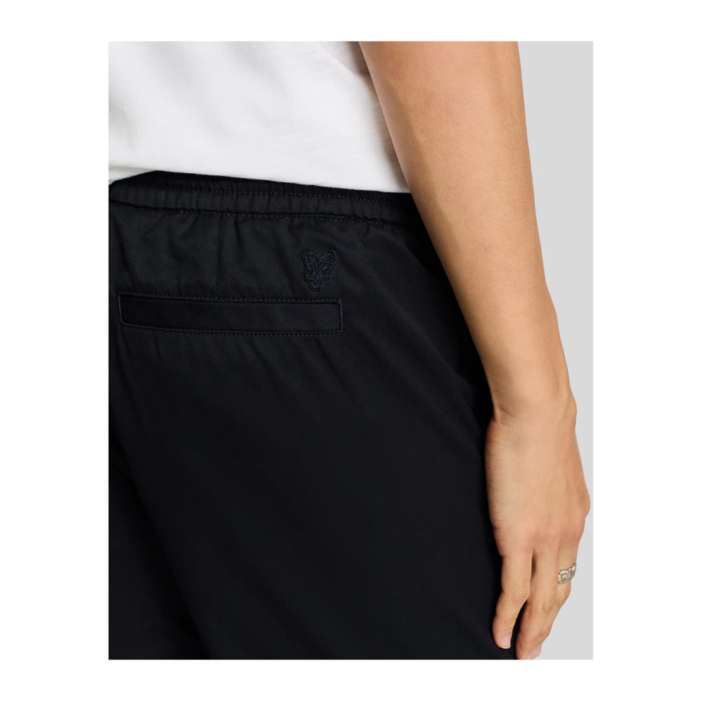 Lyle & Scott Broek Tapered Trekkoord Broek Blue Heren