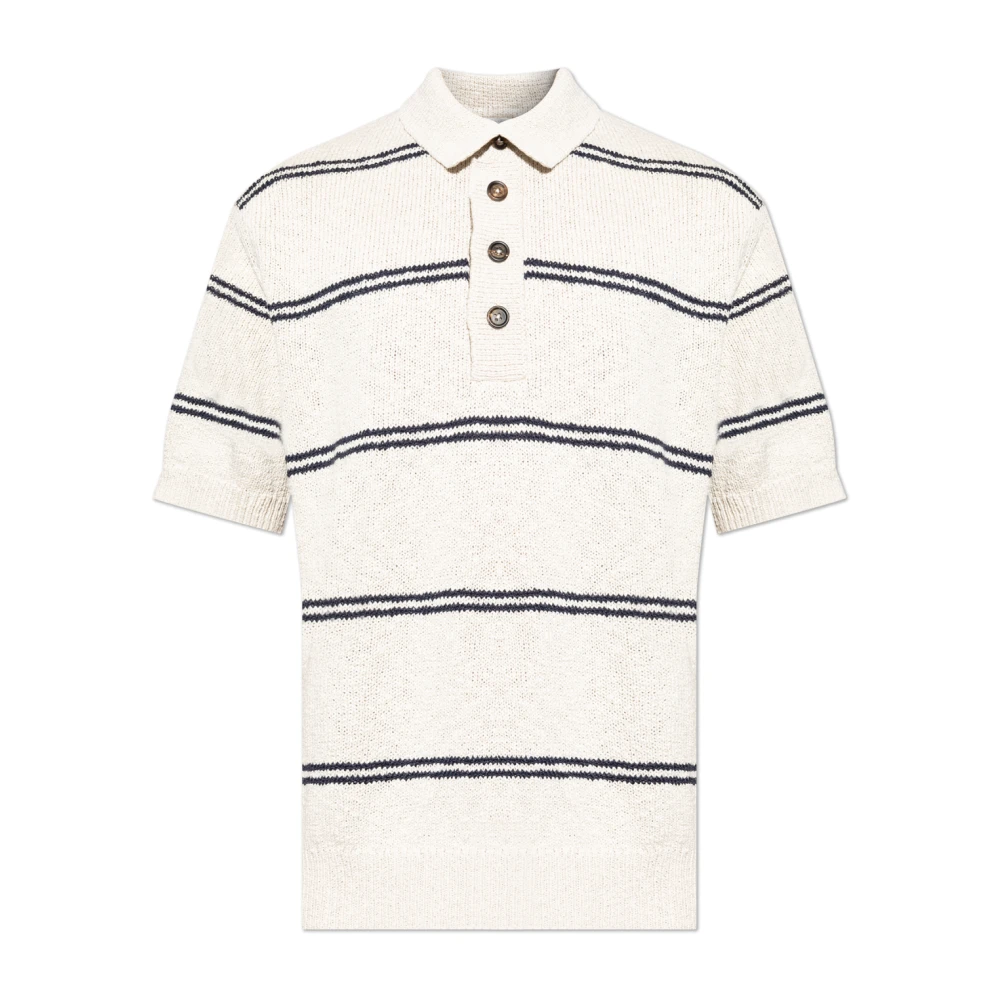 Eleventy Polo met gestreept patroon Beige Heren