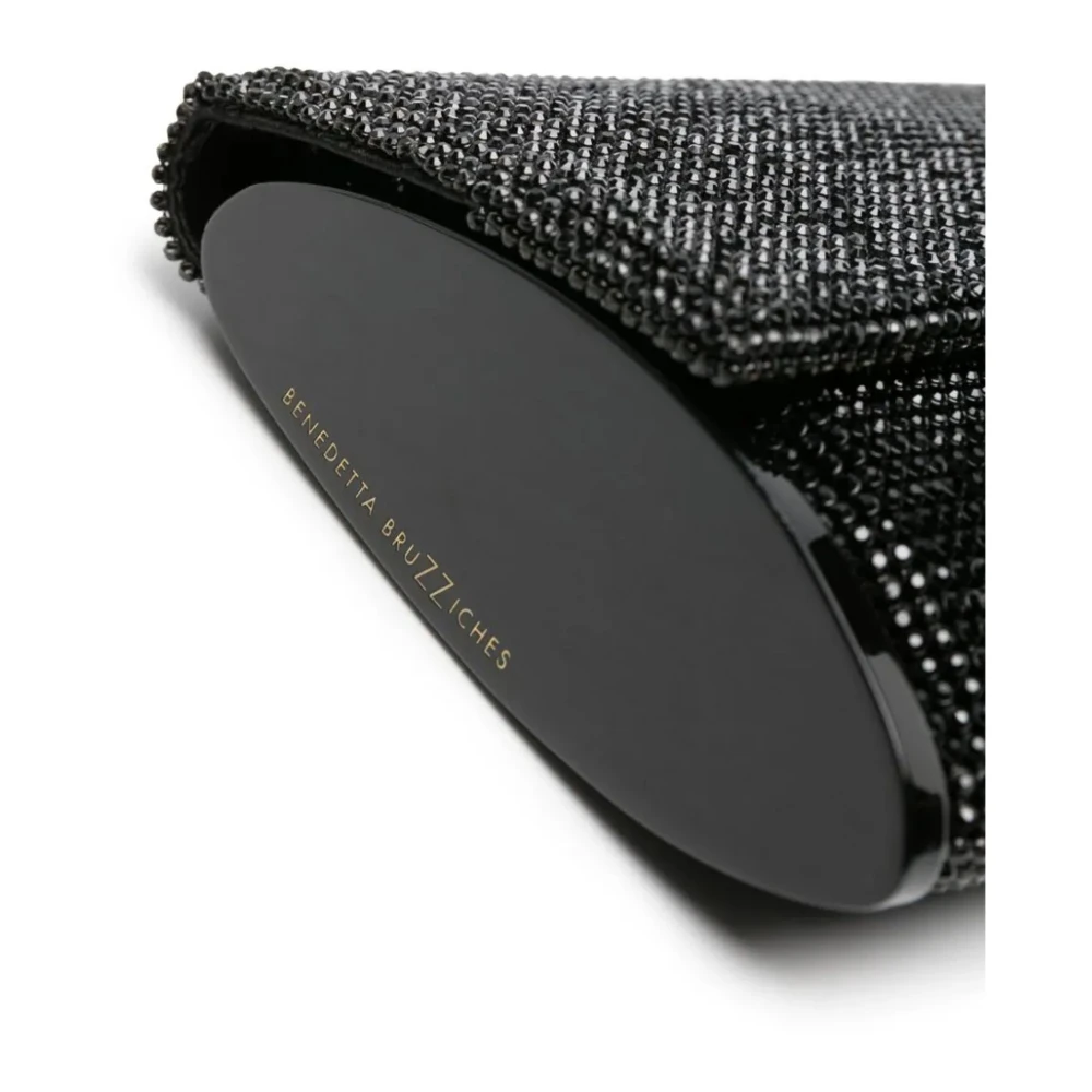 Benedetta Bruzziches Kate Rhinestone Clutch Tas Zwart Black Dames