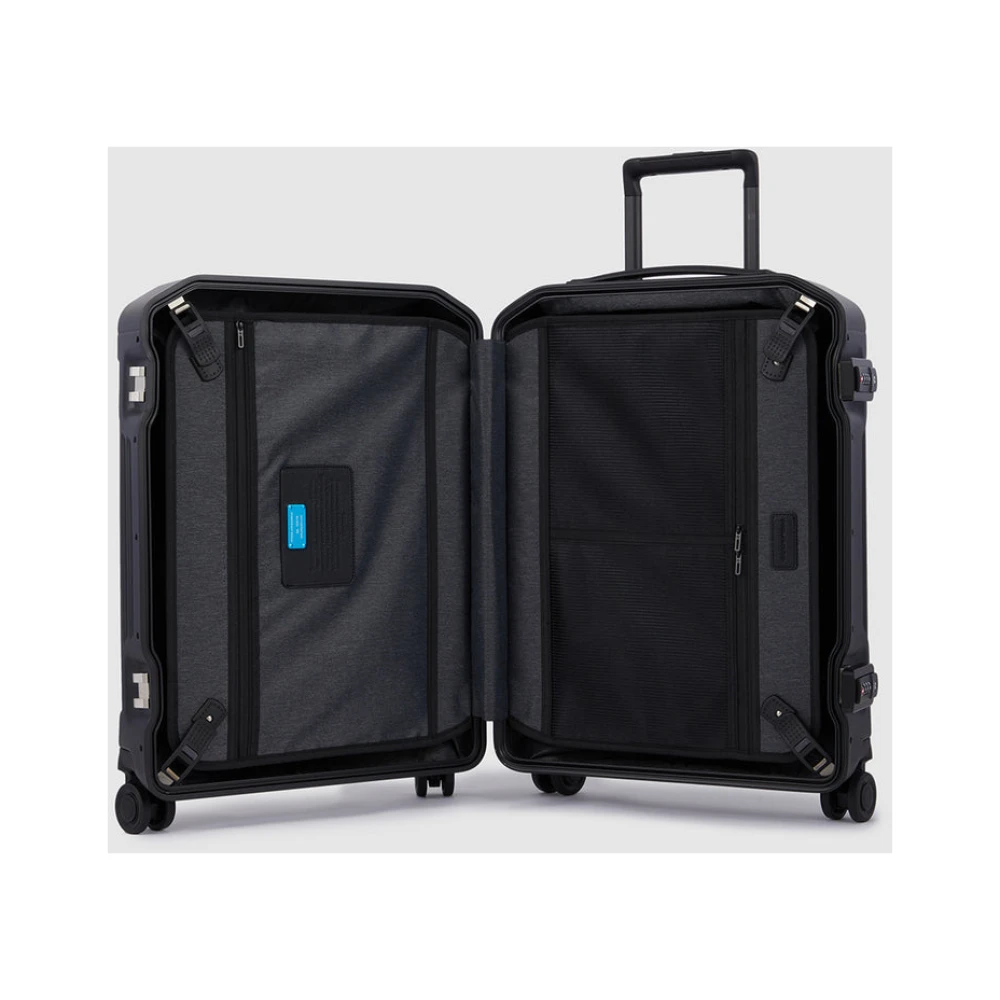 Piquadro Ultra Slim Cabin Trolley Koffer Black Heren