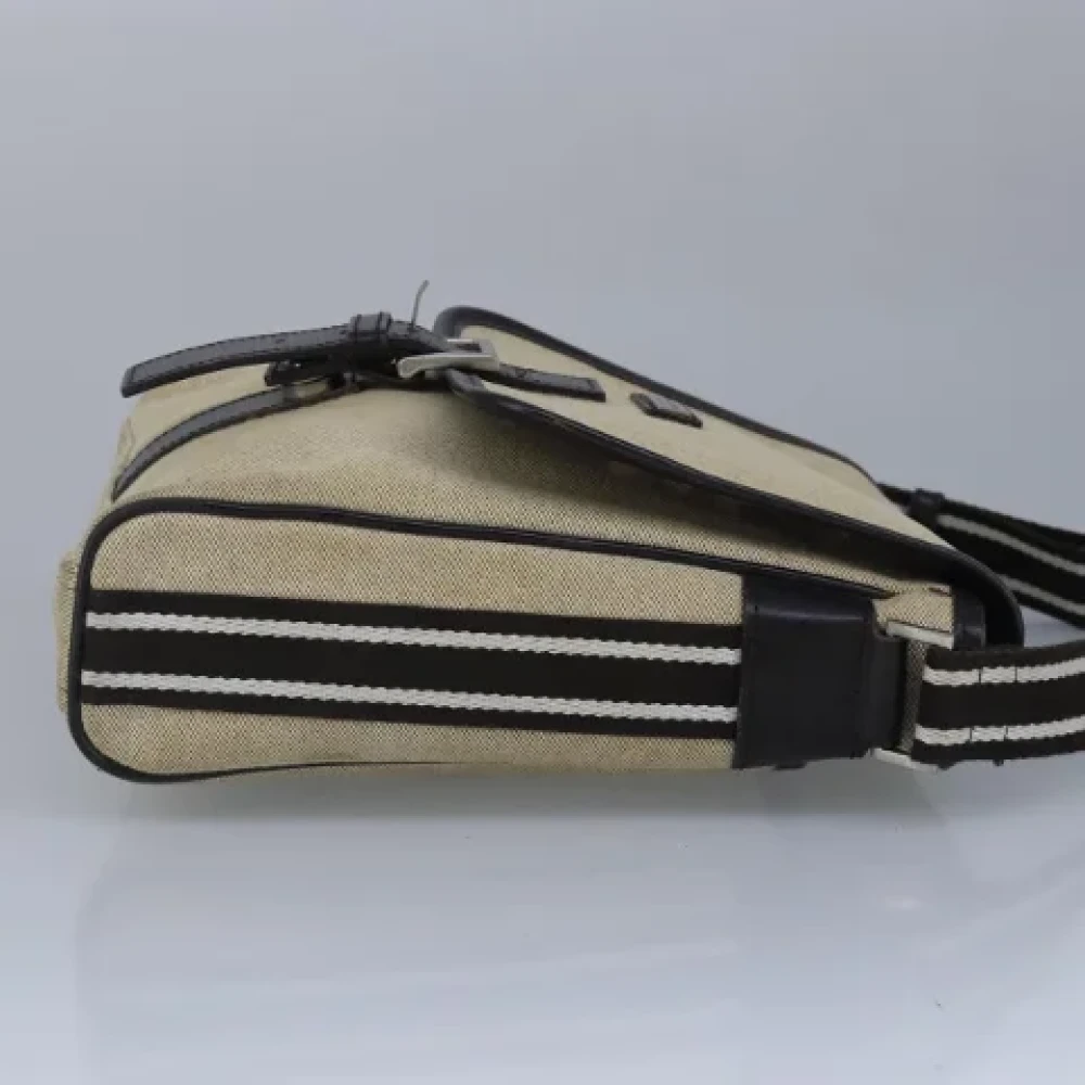 Burberry Vintage Pre-owned Canvas shoulder-bags Beige Dames