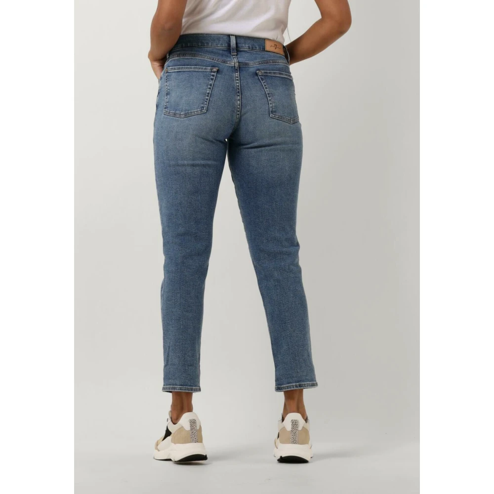 7 For All Mankind Cropped Jeans Blauw Blue Dames