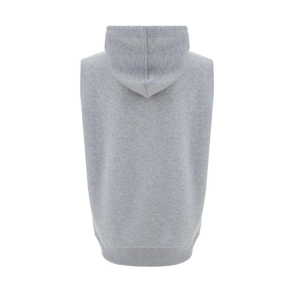BRUNELLO CUCINELLI Zip-Up Hoodie Style Vest Gray Heren