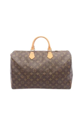 Pre-owned Speedy 40 Monogram Läderhandväska