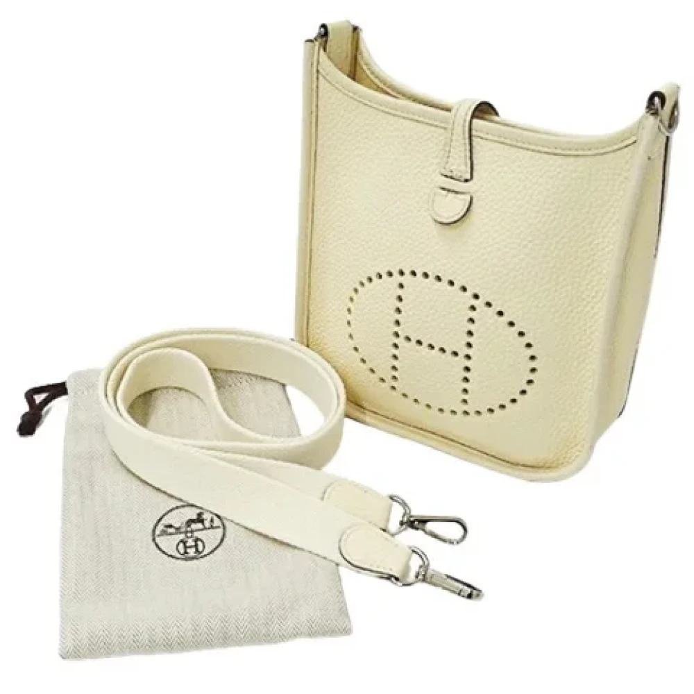 Hermès Vintage Pre-owned Leather shoulder-bags Beige Dames